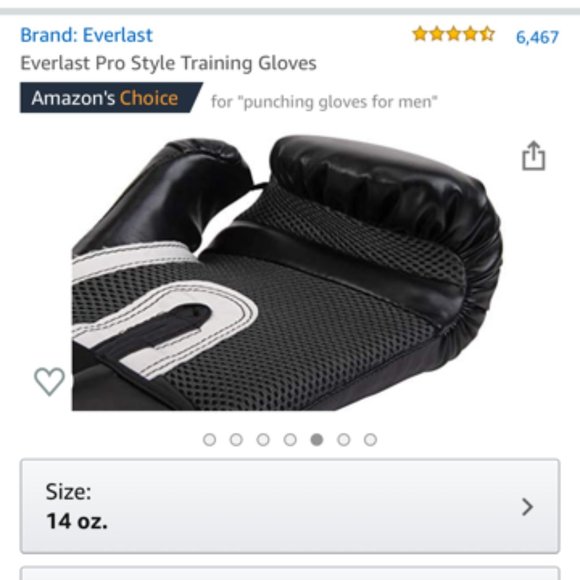[Like New] Everlast Pro Style Training Gloves -Blk - Picture 2 of 11